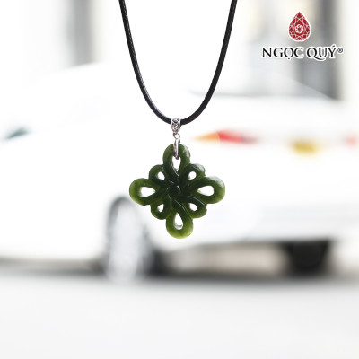 Mặt dây chuyền kết đồng tâm ngọc bích mệnh hỏa, mộc - Ngọc Quý Gemstones