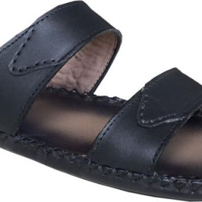 Dép nam quai ngang TRƯỜNG HẢI  đế âm dép hai quai da bò thật cao cấp mặt đê cao su chống mòn không trơn THQN611 