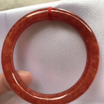 Vòng Cẩm Thạch Đỏ Đẹp A Ni 51mm x chột 8mm màu đỏ bông tươi sáng bóng đẹp nữ 50kg - 53kg đeo mệnh hỏa mệnh thổ đeo xuất sắc đẹp món quà tặng ý nghĩa ạ