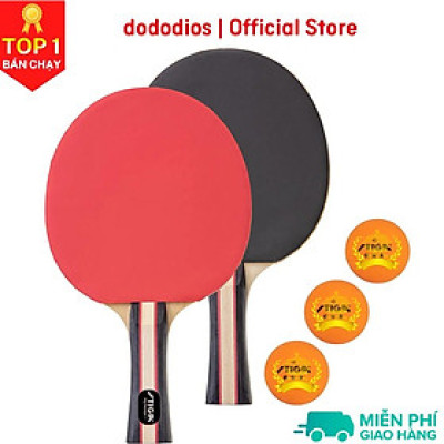 Vợt bóng bàn combo 2 chiếc tặng kèm 3 quả bóng dododios và túi đựng