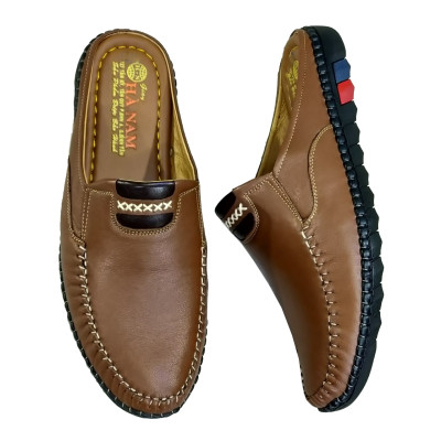 Dép Bít Mũi Nam Da Bò Thật TiTi ĐÔ Cao Cấp GSB20141