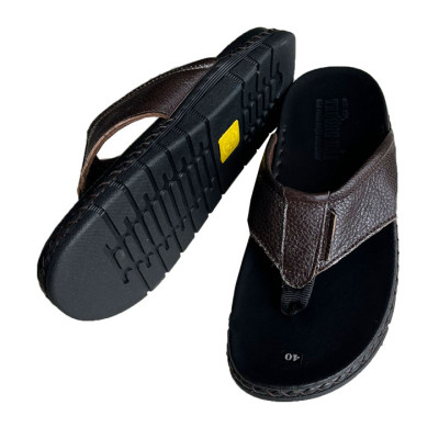 Dép xỏ ngón nam da bò Trường Hải đế doctor cao 3cm có 2 màu đen , nâu DXN125