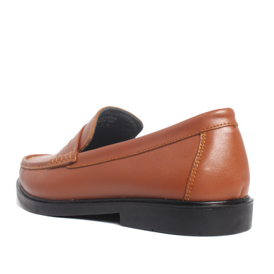 Giày MICHILUX Da Bò Thật Chính Hãng Penny Loafer CIEPL Màu Nâu Bò