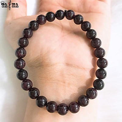 Vòng tay đá ngọc hồng lựu (Garnet) 2A hợp mệnh Hỏa, Thổ