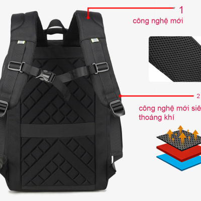 Balo nam 17.3inh tích hợp khóa chống trộm chống nước chống rạch cao cấp phong cách mới