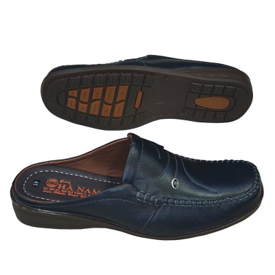 Dép Bít Mũi Nam Da Bò Thật TiTi ĐÔ Cao Cấp GSB2102d