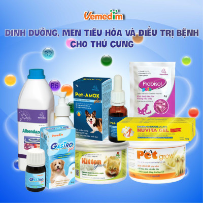 Vemedim SPREADLINE - Thuốc nhỏ giọt ngoài da phòng và điều tr.ị sán dây, giun tròn, ấu trùng giun tim, ve và bọ nhảy cho mèo nhỏ và mèo lớn.