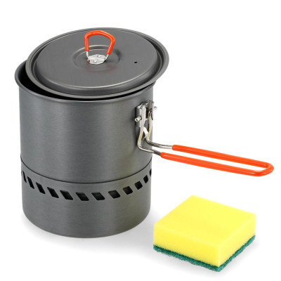 Nồi nấu ăn ngoài trời 1.5L bằng nhôm oxit bề mặt chống trầy xước,tay cầm có thể thu gọn