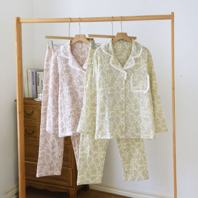 Bộ Đồ Mặc Nhà Dài Tay Chất Liệu Xô Muslin Hàng Cao Cấp