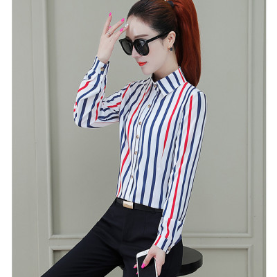 Áo sơ mi nữ công sở Haint Boutique thiết kế kẻ sọc tay dài SM43