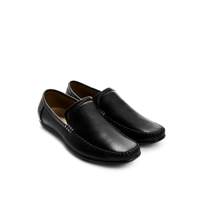 Giày lười nam Tomoyo đen bóng TMN03101