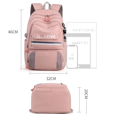 Balo nữ sinh đi học không thấm nước cao cấp phong cách hàn quốc 15.6"