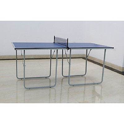 Bàn bóng bàn Mini gấp gọn tặng kèm 2 vợt và bóng, mặt bàn dày 12mm, dài 182 cm rộng 91cm phù hợp không gian nhỏ hẹp, gấp gọn dễ dàng