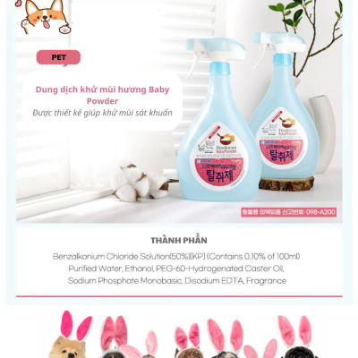 Dung Dịch Xịt Khử Mùi Khu Vực Hương Baby Powder Forcans 1000ml