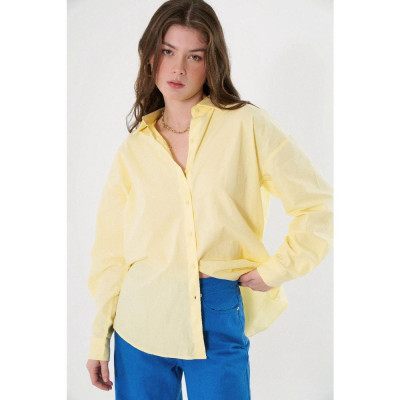 DOTTIE - Áo sơmi căn bản form rộng nữ T0598