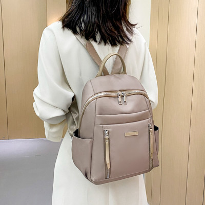 Balo Nữ Cao Cấp, Balo Hàn Quốc Dây Kéo Đôi Cho Nữ Vải Oxford Chống Thấm, Ngăn Chứa Rộng Rãi