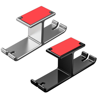 Giá đỡ tai nghe kép Bee  bằng nhôm đa năng có Bộ cuộn cáp sạc - Bạc