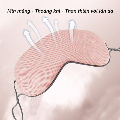Bịt Mắt Ngủ Mặt Nạ Che Mắt Chống Chói 2 Mặt Ấm Mát Thoáng Khí