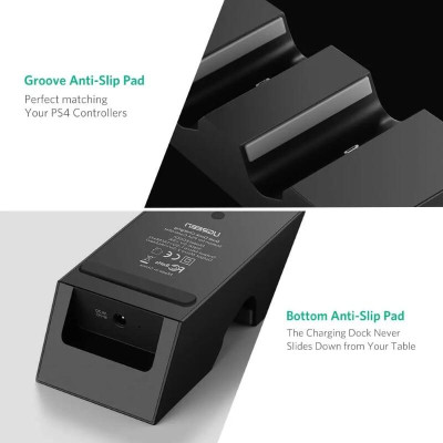 Ugreen UG40547ED001TK sạc đôi tay cầm PS4 không dây màu đen Play station 4 - HÀNG CHÍNH HÃNG