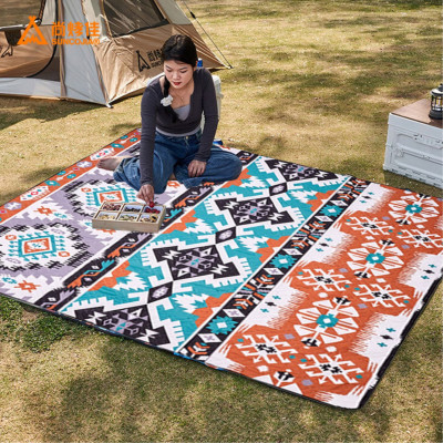 Thảm Picnic Dã Ngoại Suncojia, chống ẩm, họa tiết hoa văn thích hợp đi du lịch, phượt, 2×2m
