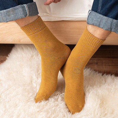 Combo 5 đôi Tất len nam lót bông dày dặn dành cho mùa đông (vớ nam dày lót bông đi tuyết)