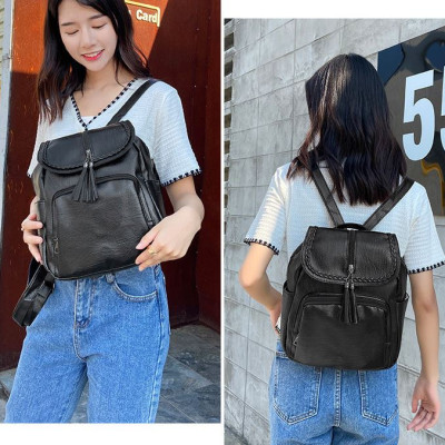 Balo nữ phong cách thời trang 2021 với thiết kế khóa kéo đôi nắp đậy sang trọng - tinh tế và không gian rộng rãi VTX022