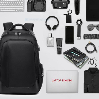 Ba lô thông minh đa năng cao cấp nam sạc USB tiện dụng chứa máy tính 14 đến 17 inh