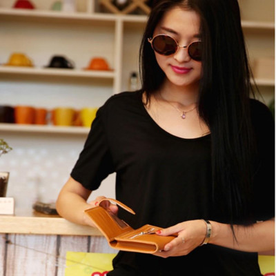 Ví nữ cầm tay phong cách Hàn Quốc 204429 (vàng)