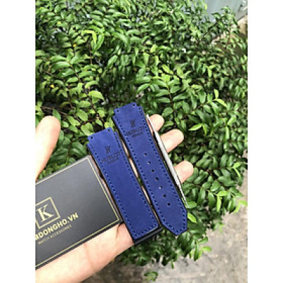 GIÁ HỦY DIỆT Dây đồng hồ HUBLOT nam lót da lộn xanh dương case 42 size 19 - 25 - 22