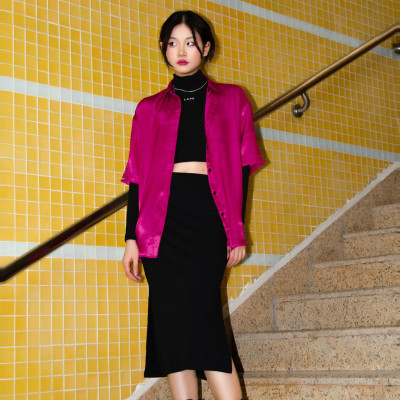 LAAS Somi silk tay ngắn lụa mềm mại