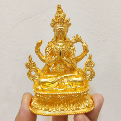 Tượng phật quan âm tứ thủ hợp kim