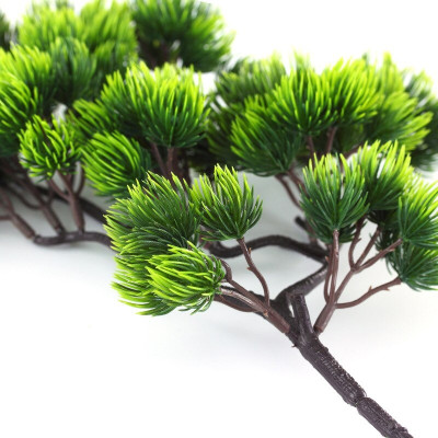 Cành tùng giả - dài 38cm - tán rộng 18cm - Cây giả, hoa lụa Decor trang trí nhà cửa