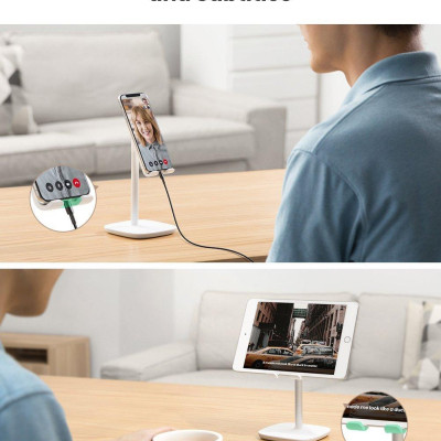 Ugreen UG80358LP280TK Màu Trắng Giá đỡ điện thoại để bàn có thể điều chỉnh - HÀNG CHÍNH HÃNG