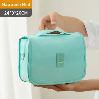 Túi Đựng Đồ Cá Nhân Du Lịch , Túi Đựng Mỹ Phẩm Kiểu Hàn Quốc MÀU XANH ĐẬM