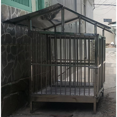 Chuồng chó Inox Juno Sofa KT (50 x 80 x 70cm) có mái che 