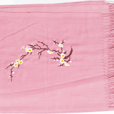 Khăn len Cashmere nữ thêu hoa