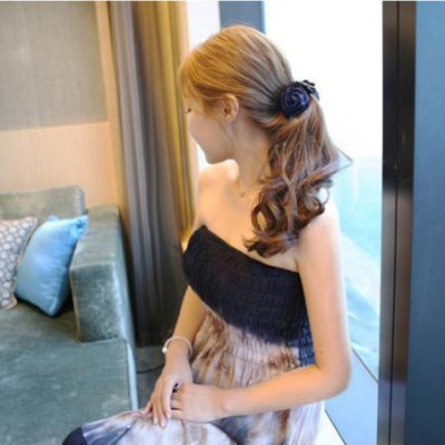 Kẹp tóc càng cua hoa hồng vải lụa nhiều màu sang trọng