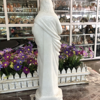 Tượng công giáo, Tượng thánh tâm chúa Giêsu đá cẩm thạch trắng - Cao 40cm