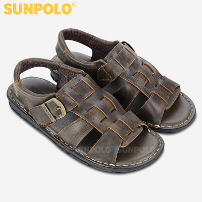 Giày Sandal Nam Da Bò Cao Cấp SUNPOLO SUSDA1