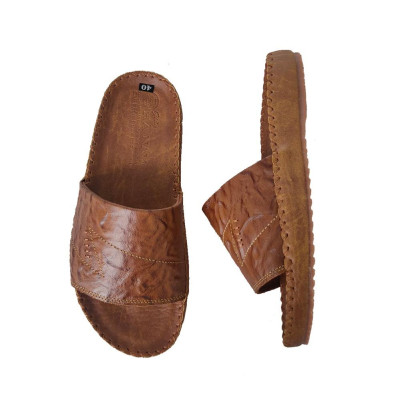 Dép Nam Quai Ngang Da Bò Thật TiTi ĐÔ Cao Cấp DNA2178d