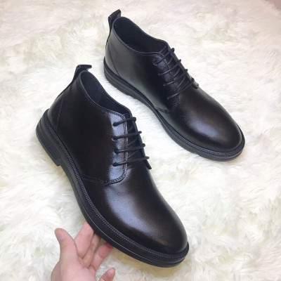Giày Da Nam Mã CK02 Loại Cổ Lửng, Da Bò
