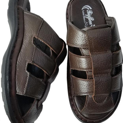 Dép Nam Bít Đầu Da Bò BIGGBEN Cao Cấp DN255