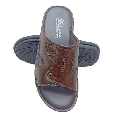 Dép Nam Quai Ngang Da Bò Thật HÀ NAM Cao Cấp DN244