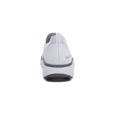 Giày thể thao sức khỏe nam Aetrex Dash White - sneaker dạng xỏ, đế nâng vòm cân chỉnh chân