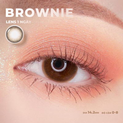 Lens 1 ngày màu có độ cận gồm 2 màu nâu & xám siêu ẩm nhãn hiệu Angel Eyes Hàn Quốc - Đường kính 14.2mm - Độ cận 0-8