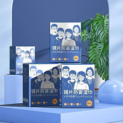 Khăn Lau Kính Nano Hộp 100 Miếng Giấy Lau Kính Chống Bám Hơi Nước, Lau Sạch Vân Tay Bụi Bẩn - Chính hãng