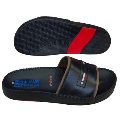 Dép Nam Quai Ngang Da Bò Thật TiTi ĐÔ Cao Cấp DNA2087d