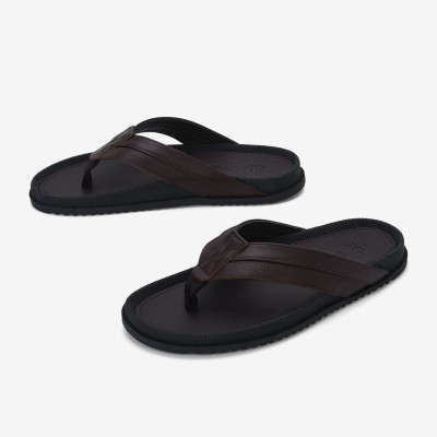 Dép kẹp nam Đông Hải chất da bò cao cấp thiết kế tối giản đế cao su chống trượt - D3221