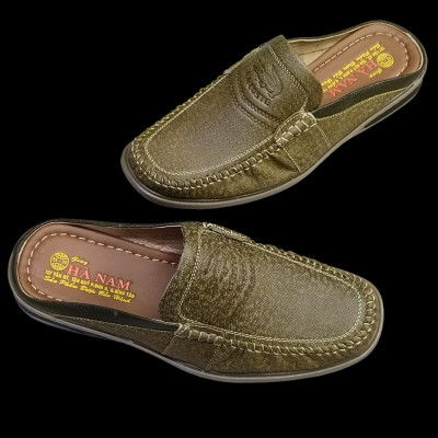 Dép Bít Mũi Nam TiTi ĐÔ Da Bò Thật Cao Cấp GSB20100