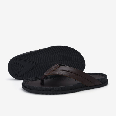 Dép kẹp nam Đông Hải chất da bò cao cấp thiết kế tối giản đế cao su chống trượt - D3221